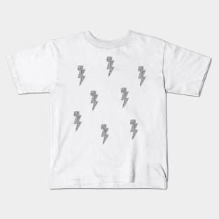 silver glitter lightning bolt pack Kids T-Shirt